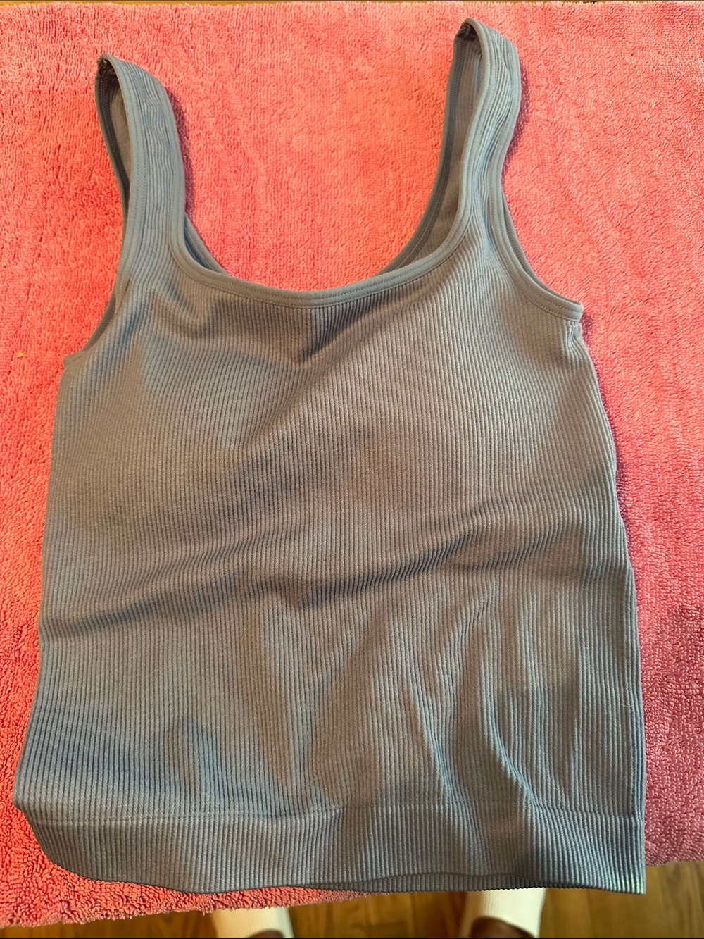 Wallflower Ribbed Scoop Tank Top - Gray